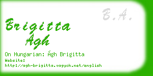 brigitta agh business card